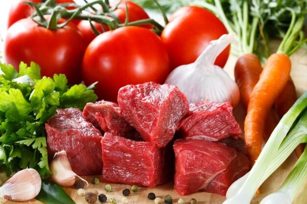 м'ясо з овочами для дієти дюкана